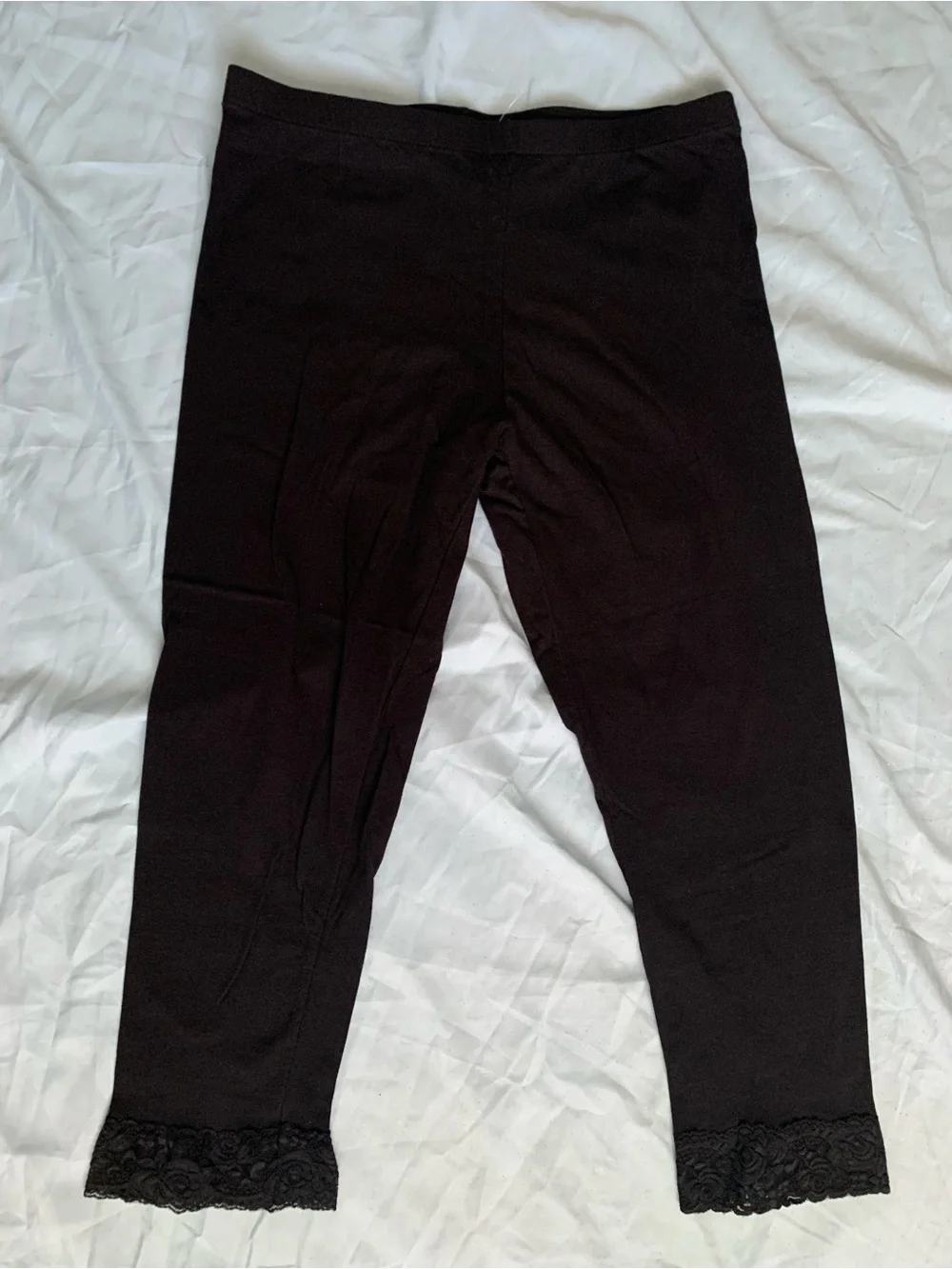 Apt. 9 Black Girls' Lace-Hem Leggings